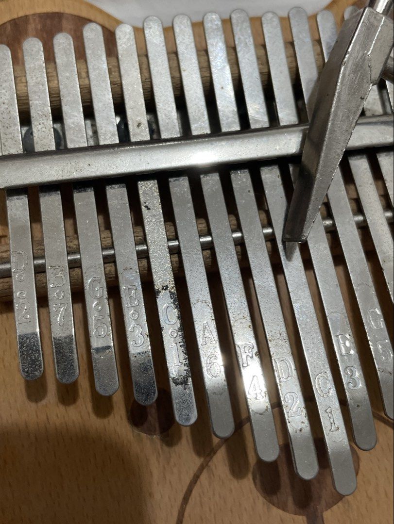 Kalimba (Category: Musical Instruments) located in Manila. Submitted by gentlyyours_v (Listing ID 1432705837, Image 3). Description: With free tuning hammer, no case. 💰 Price: ₱130.00 (Gcash Payment) ‼️: Needs cleaning, keys are partially rusting, but they still work well! 📍 Location: Metro Manila 🚚 Delivery Options: Lalamove 📦 Shipping fee shouldered by buyer.