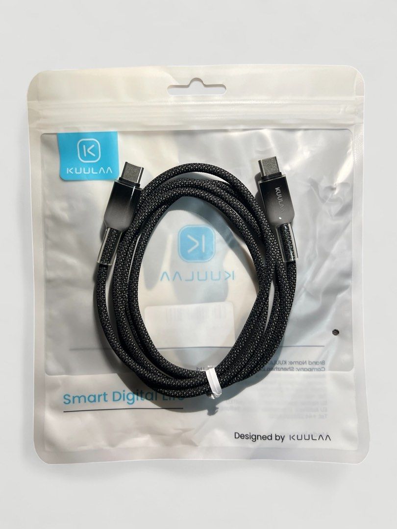 KUULAA PD 60W Type-C to Type-C Braided Cable - 1.2M (Category: Chargers & Cables) located in Cavite. Submitted by allaboutselling88888 (Listing ID 1432737853, Image 1). Description: ⚡️ FAST CHARGE. DURABLE. THE PERFECT LENGTH. ⚡️ Looking for a reliable, high-speed cable for your desk or nightstand? This KUULAA 60W PD Fast Charging Cable is the perfect upgrade from your stock chargers! ✅ KEY FEATURES: • 60W Power Delivery (PD): Charges everything 