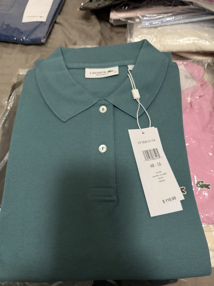 Lacoste Womens Polo (Category: Shirts) located in Pasig City. Submitted by fancytracy (Listing ID 1432748136, Image 1). Description: Womens Lacoste Polo Regular Fit Size 48 Blue Green.
