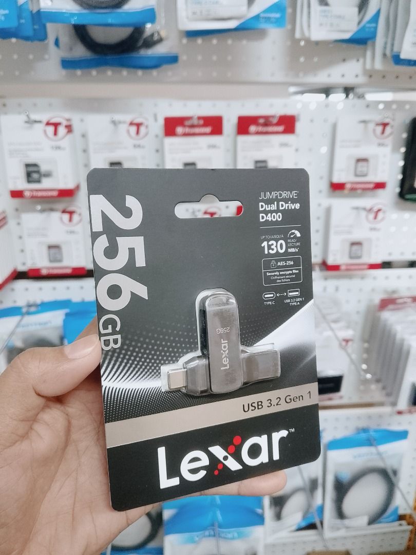 Lexar 256GB USB 3.2 Type-C and USB-A Flash Drive OTG D400 256GB (Category: Computer Parts) located in Pasig City. Submitted by technofuseofficial (Listing ID 1432683708, Image 2). Description: Lexar 256GB USB 3.2 Type-C and USB-A Flash Drive OTG D400 256GB Brand New and Original Items Store Location: 4F Unit 402, 604 Shaw Boulevard, Barangay Kapitolyo, Pasig City Same Day Delivery: - Lalamove delivery within Metro Manila - For walk-ins: Always PM