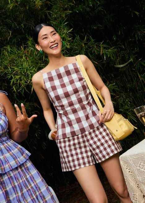 Love Bonito Gingham Checkered Top and Shorts Set (Category: Sets or Coordinates) located in Manila. Submitted by declutteringacct (Listing ID 1432741139, Image 1). Description: Both size XS.