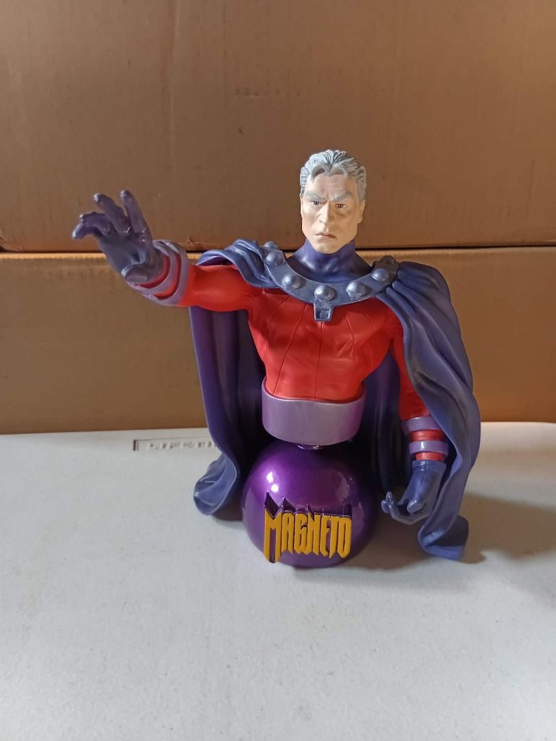 Marvel X-men Magneto Diamond Select Gentle Giant Bust Statue (Category: Figurines & Statues) located in Quezon City. Submitted by ToyzzKoleksyon (Listing ID 1432605795, Image 1). Description: Authentic/Branded. -Price: 1,000 -Condition: AS IS. OLD STOCK. -Issue: GLUED BROKEN 3 pcs. FINGERS and MISSING HELMET. -What you see is what you get. -Please check photos for issues. -Pm me for questions. -Location: Quezon City b86bn.
