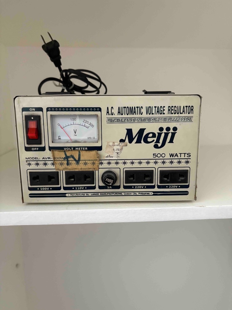 Meiji AVR 500W Automatic Voltage Regulator, TV & Home Appliances ...