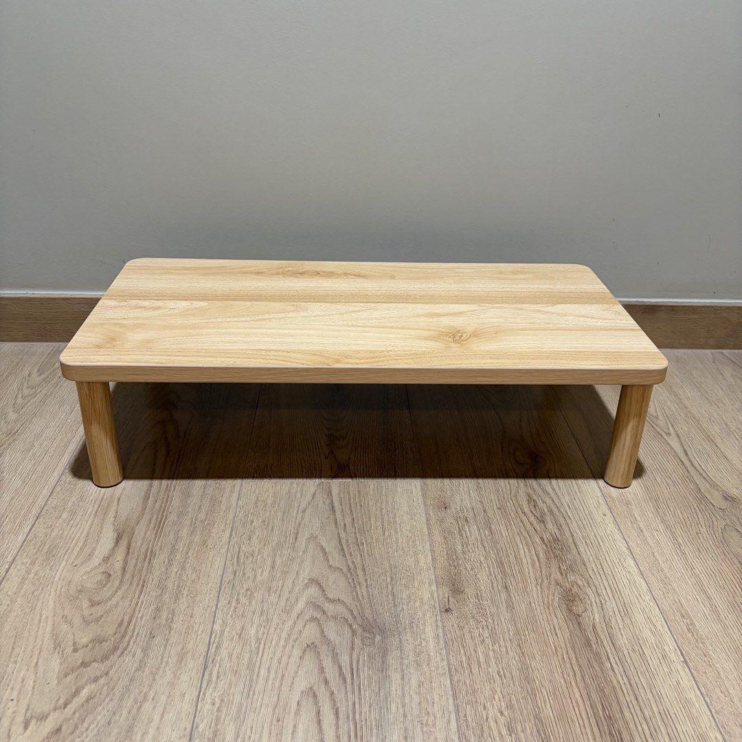 Monitor riser (Category: Other Home Furniture) located in Singapore. Submitted by bevos (Listing ID 1432674628, Image 1). Description: Wood monitor riser in excellent condition Top: 60cm x 30cm Height: 15cm Legs are detachable.