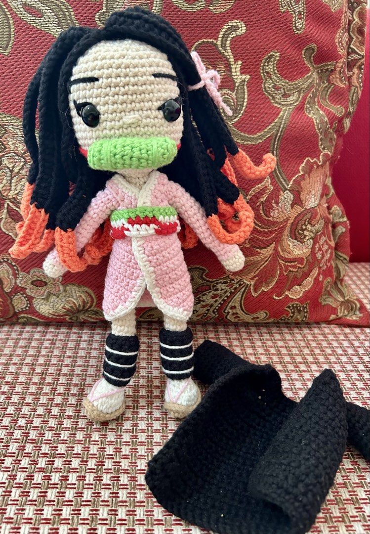 Nezuko Amigurumi (Category: Figurines & Statues) located in Paranaque City. Submitted by runnerako (Listing ID 1432611827, Image 2). Description: Nezuko is one of our favorite characters in Demon Slayer. Lovingly handcrafted, you can now get to keep her. Size is 9.5 inches tall. With detachable black robe. .