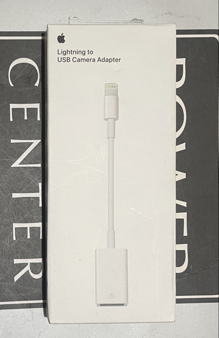 Original Apple Lighting to USB Camera Adapter / USB Flash Drive Reader for iPhone and iPad (Category: Cables & Adaptors) located in Quezon City. Submitted by kelseysgadgets (Listing ID 1432664938, Image 1). Description: Brand new and Original Apple Lighting to USB Camera Adapter / USB Flash Drive Reader for iPhone and iPad. The original price is PHP 1790. Sealed. Tested working as iPhone to USB camera adapter and USB flash drive reader. This is N