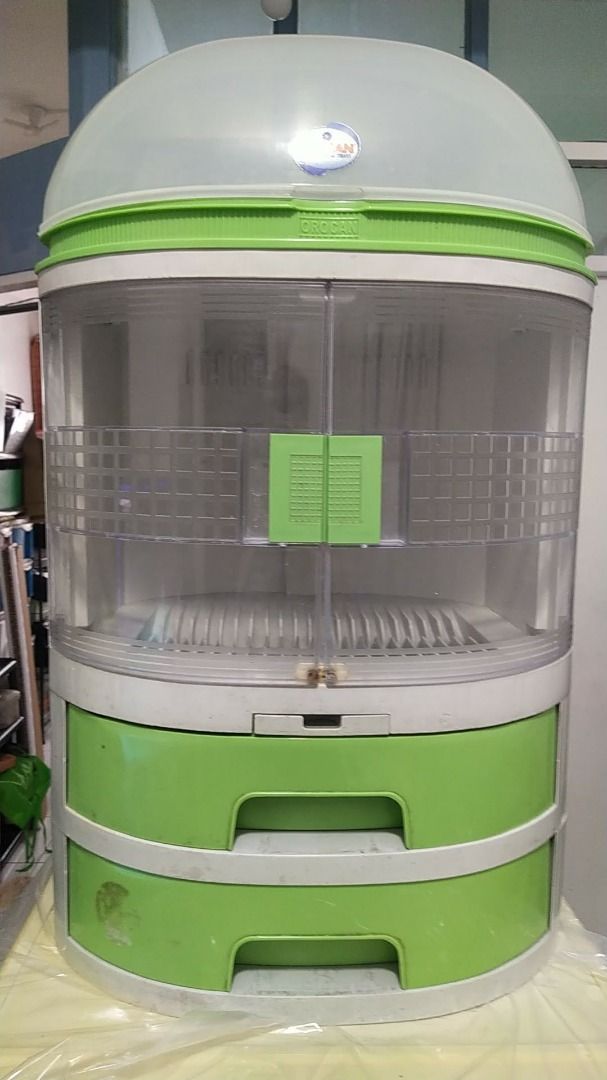 OROCAN QUEEN DISH DRAINER 2 Layers (Green, Pre-loved) (Category: Food Organization & Storage) located in Manila. Submitted by ace.hobbies (Listing ID 1432739808, Image 1). Description: 🏷️ Item for Sale OROCAN QUEEN DISH DRAINER 2 Layers 🔎 Item Description: - Preloved so manage expectations - Issue: crack on left door lower hinge (see 5th picture) 📸📦 Picture of actual item..