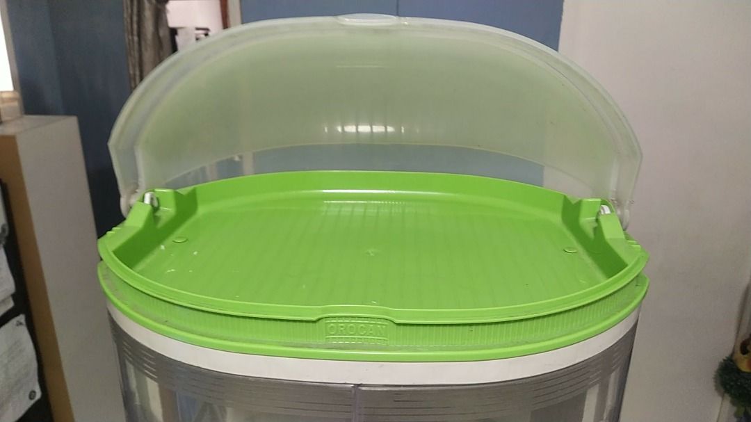 OROCAN QUEEN DISH DRAINER 2 Layers (Green, Pre-loved) (Category: Food Organization & Storage) located in Manila. Submitted by ace.hobbies (Listing ID 1432739808, Image 3). Description: 🏷️ Item for Sale OROCAN QUEEN DISH DRAINER 2 Layers 🔎 Item Description: - Preloved so manage expectations - Issue: crack on left door lower hinge (see 5th picture) 📸📦 Picture of actual item..