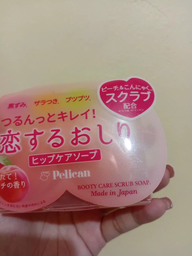 Pelican Booty Care Scrub Soap (Category: Bath) located in Paranaque City. Submitted by mariaaaa03 (Listing ID 1432606597, Image 3). Description: Pelican bootycare scrub soap for body Nakakaputi ng singit,siko,tuhod, kilikili Removes blackheads, roughness & bumps. Leaves skin smooth & clean Peach scent Made in japan .
