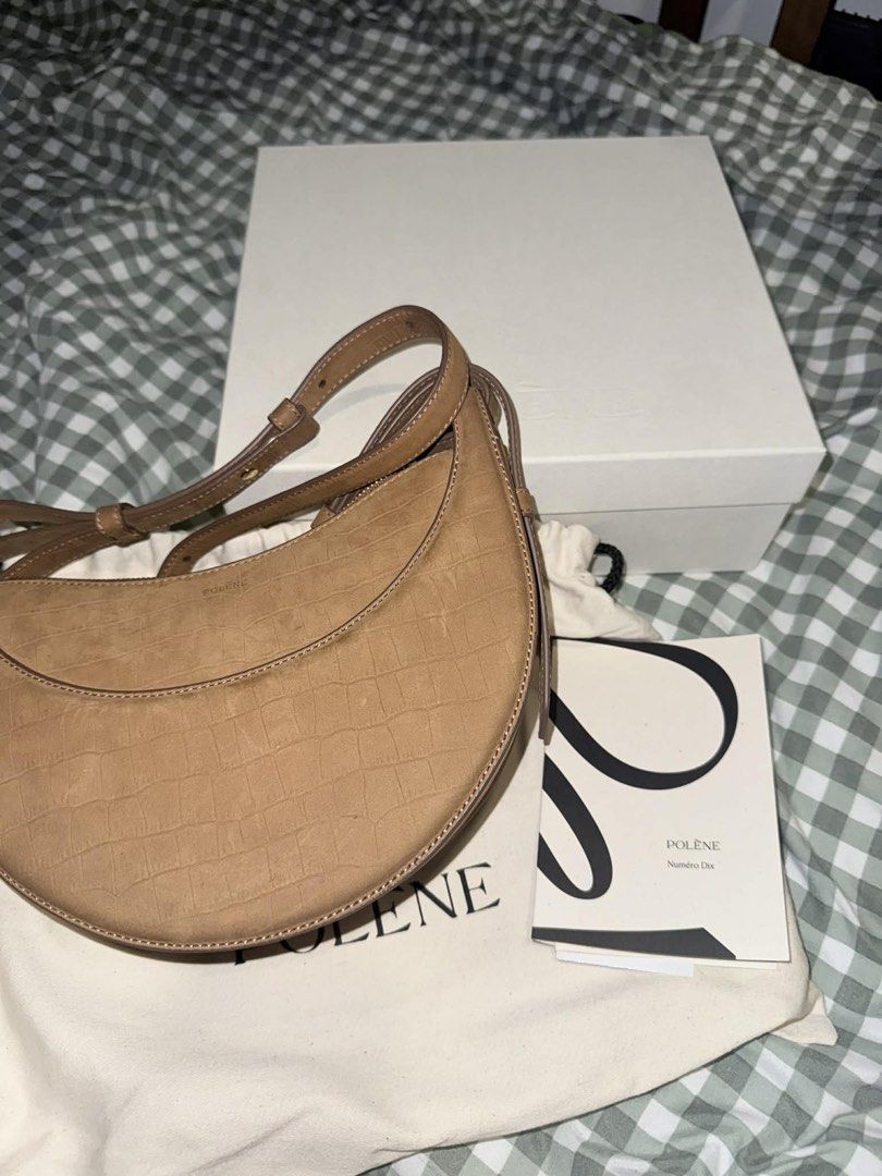 Polene Numero Dix - Crocodile Nubuck Cinnamon (Category: Luxury Bags & Wallets) located in Mandaluyong City. Submitted by brokeeeera (Listing ID 1432707152, Image 1). Description: Like new condition With box, dustbag, extra strap & receipt.