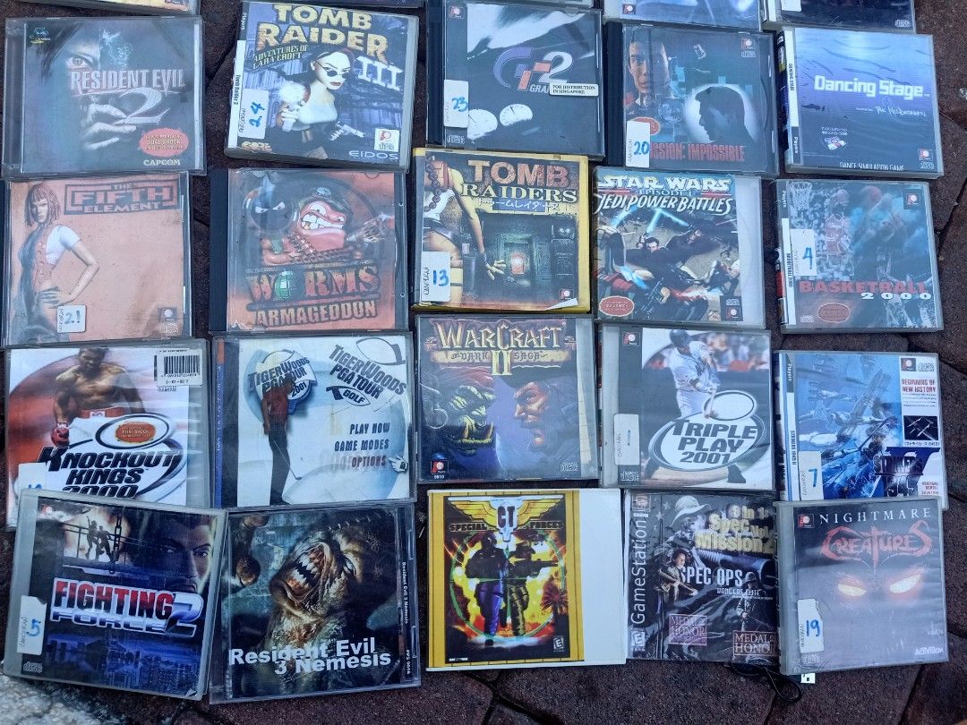 Ps 1 games 35 pcs (Category: Others) located in Las Pinas. Submitted by the_recycle_shop (Listing ID 1432669138, Image 2). Description: 35pcs selling as set for 350 For Ps1 jail break units.