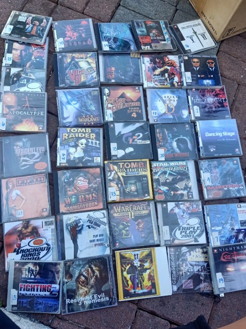 Ps 1 games 35 pcs (Category: Others) located in Las Pinas. Submitted by the_recycle_shop (Listing ID 1432669138, Image 1). Description: 35pcs selling as set for 350 For Ps1 jail break units.