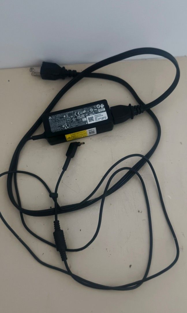 Replacement Charger 45 Watts (Category: Chargers) located in Calamba. Submitted by studio11ph (Listing ID 1432663547, Image 3). Description: Replacement Charger for Acer 45 Watts | 3.0 x 1.0 mm | For Acer Aspire Models: Aspire 1,3,5 Travelmate P236, P238 Variousv Chromebook Slightly negotiable RFS: Decluttering.