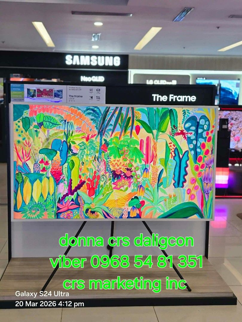 Samsung the frame (Category: TV) located in Manila. Submitted by donnasagao03665 (Listing ID 1432753094, Image 3). Description: 🔸 SAMSUNG THE FRAME TV 2025 MODEL 43LS03F 55LS03F 65LS03F / SAMSUNG SERIF 🔸 FRAME 2025 MODEL QA43LS03F - 43,300 QA55LS03F - 58,900 QA65LS03F - 74,000 SERIF 2024 MODEL QA43LS01D - 43,900 ( limited stocks ) QA55LS01D - 58,900 ( limited stocks ) PRICE MAY CHANGE WITHOUT PRIOR NOTICE BRANDNEW AND SEALED 1 YR WARRANTY PARTS