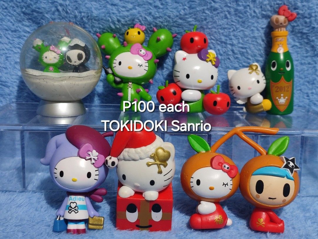 SANRIO TOKIDOKI Collection (Category: Designer & Blind Box Toys) located in Baguio. Submitted by abigailmyra (Listing ID 1257678403, Image 2). Description: PHP 80 each(lowest price) for picture #5 PHP 100 each (lowest price)🙂 for the rest PHP 120 for Dragon PHP 150 each for Unicorns (limited edition) Sanrio Tokidoki markings a bit heavy loc: BAGUIO-CAR.