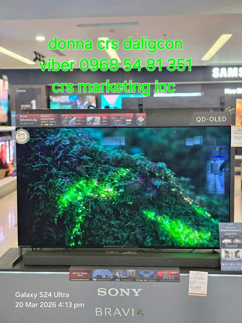 Sony bravia 7 (Category: TV) located in Manila. Submitted by donnasagao03665 (Listing ID 1432753194, Image 1). Description: 🔸 SONY BRAVIA 7 SERIES MINILED 65XR70 75XR70 85XR70 GOOGLE TV SONY OLED TV BRAVIA 8 SERIES 55XR80 65XR80 55XR80M2 65XR80M2 🔸 BRAVIA 5 SERIES 55XR50 - 62,900 65XR50 - 80,900 75XR50 - 109,200 98XR50 - 269,900 BRAVIA 7 SERIES K65XR70 - 94,900 K75XR70 - 144,500 K85XR70 - 216,200 BRAVIA 8 SERIES K55XR80M2 - 107,200 K65XR80M2 - 