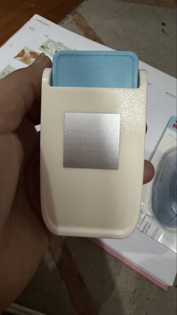 Square and Stamp Shape Punchers (Category: Craft Supplies & Tools) located in Manila. Submitted by fashcashbabe (Listing ID 1432780514, Image 2). Description: 350 for both punchers as bundle Used once only Rfs: wrong size Lost the packaging for the square puncher.