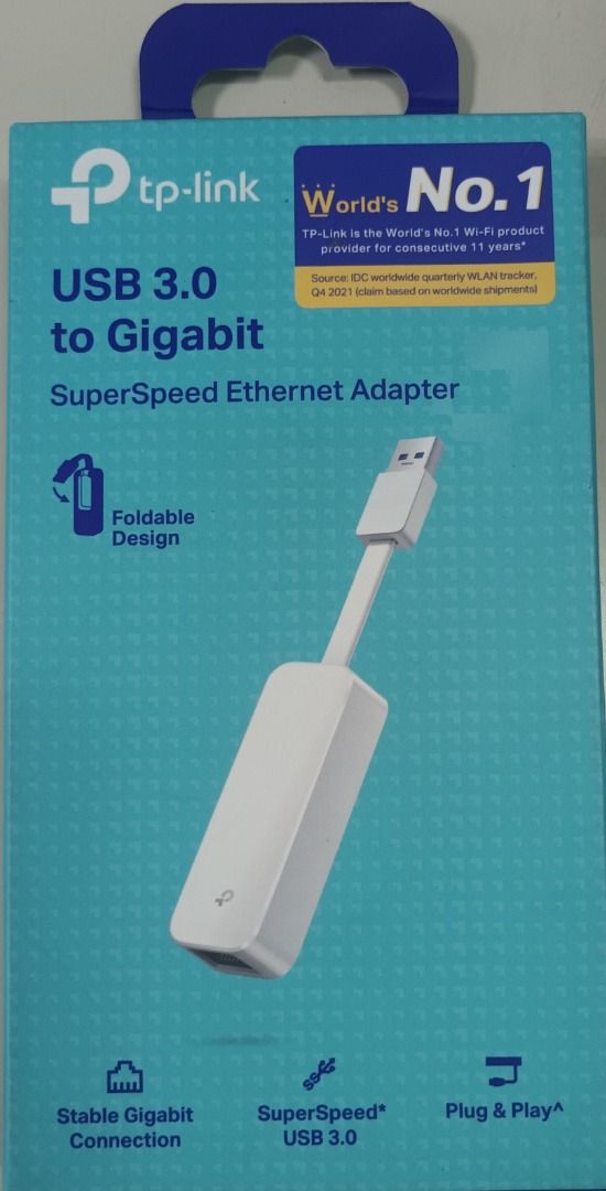 TP-Link USB 3.0 to Gigabit Ethernet Adapter (Category: Cables & Adaptors) located in Manila. Submitted by ipstuff23 (Listing ID 1432702014, Image 1). Description: - TP-Link USB 3.0 to Gigabit Ethernet Adapter - SuperSpeed USB 3.0 for fast data transfer - Provides a stable Gigabit connection - Foldable design for portability - Easy plug-and-play setup - From TP-Link, the world's No. 1 Wi-Fi provider.