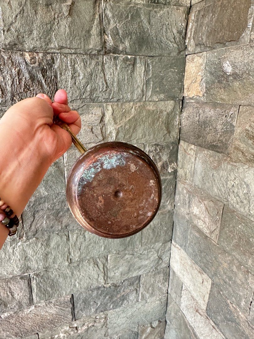 Turkish coffee pot (Category: Coffee & Tea Tableware) located in Paranaque City. Submitted by nixsscloset (Listing ID 1432624898, Image 3). Description: Vintage turkish coffee pot, copper and brass..well used and selling as is.