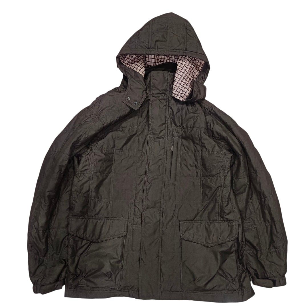 Villand Hiking Jacket - Size L (Category: Coats, Jackets and Outerwear) located in General Santos City (Dadiangas). Submitted by _jackeith (Listing ID 1432700158, Image 1). Description: - Villand dark brown jacket - Size: L - Hooded - Multiple pockets - Checkered pattern lining - Zipper and button closure - Condition: No Issues - Dimes: 29L x 22W.