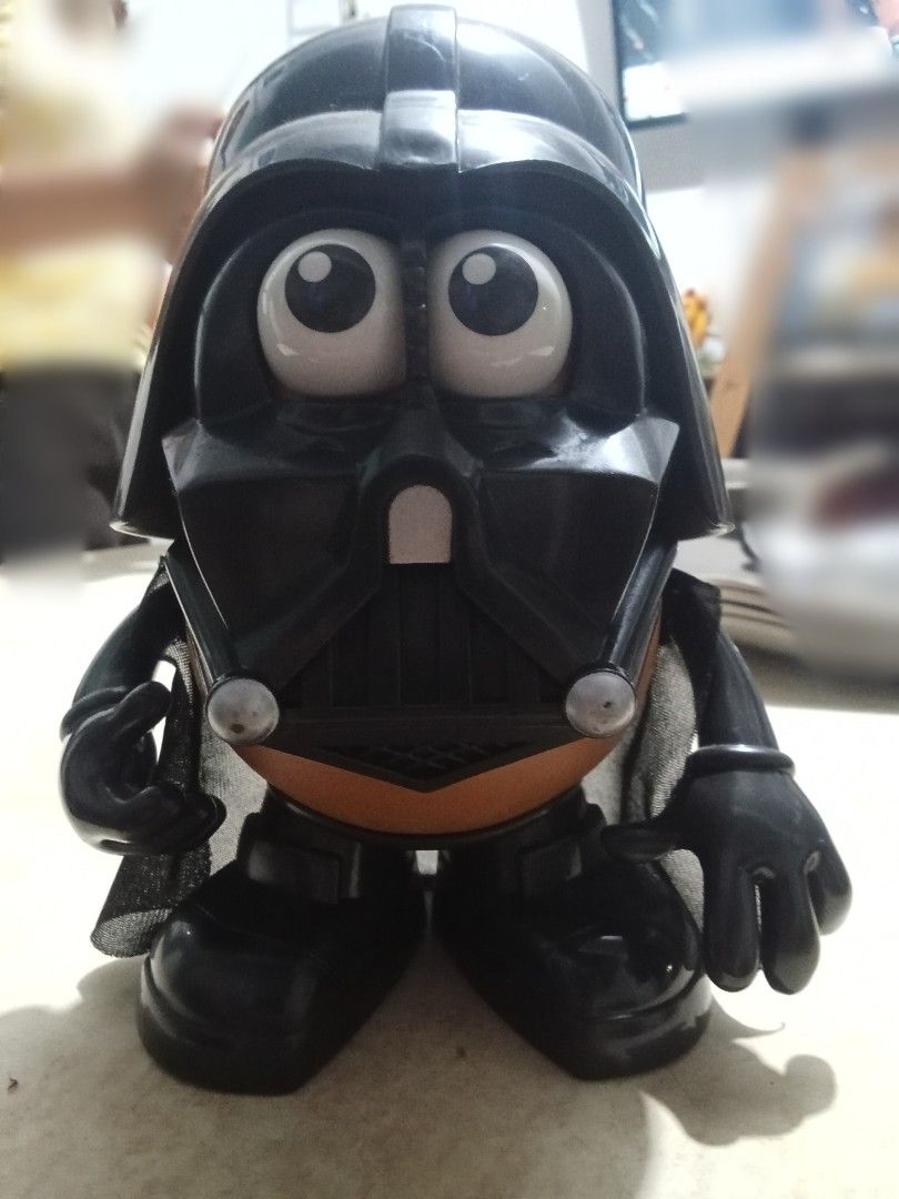 Vintage Mr. Potato Head Darth Vader (Category: Figurines & Statues) located in Bocaue. Submitted by marajapansurplus (Listing ID 1432724426, Image 1). Description: - Mr. Potato Head Darth Vader! - Features: Black helmet, mask, and cape. - Includes: Tan potato body, black arms, legs, and gloves. - Large, expressive eyes. - Condition: Good..