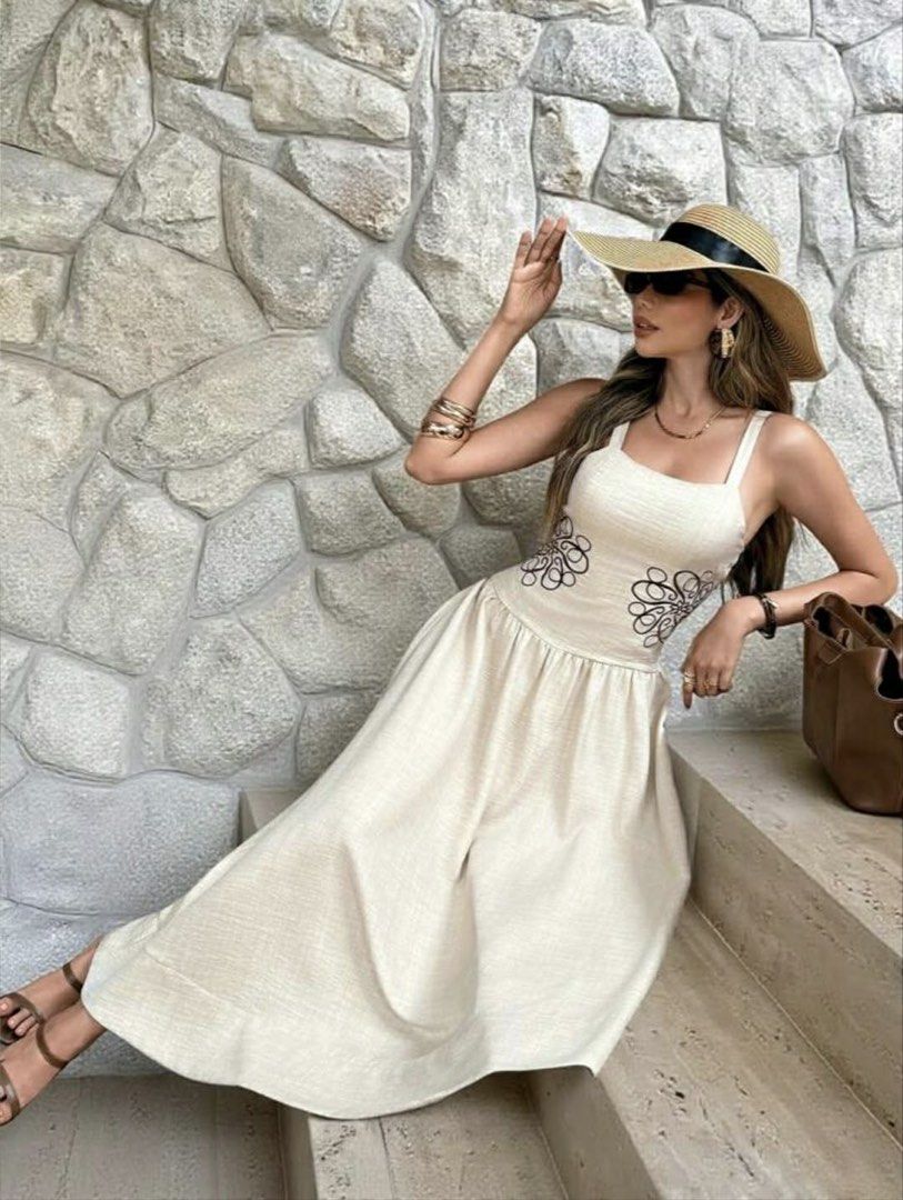 XS-S Khaki Maxi Dress (Category: Dresses) located in Caloocan City. Submitted by ibado (Listing ID 1432745235, Image 1). Description: Bnew Xs on tag fits small frame .