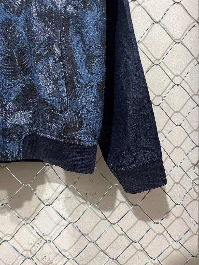 Zara Man Denimwear Jacket XL (Category: Coats, Jackets and Outerwear) located in Baliuag. Submitted by TOCThrift (Listing ID 1432696247, Image 3). Description: Z A R A M A N Botanical Denim/Bomber Jacket Size XL on tag 22 width x 27 Length L-XL mens fit Good Condition Slightly faded sa neck 480 + SF Baliwag, Bulacan.
