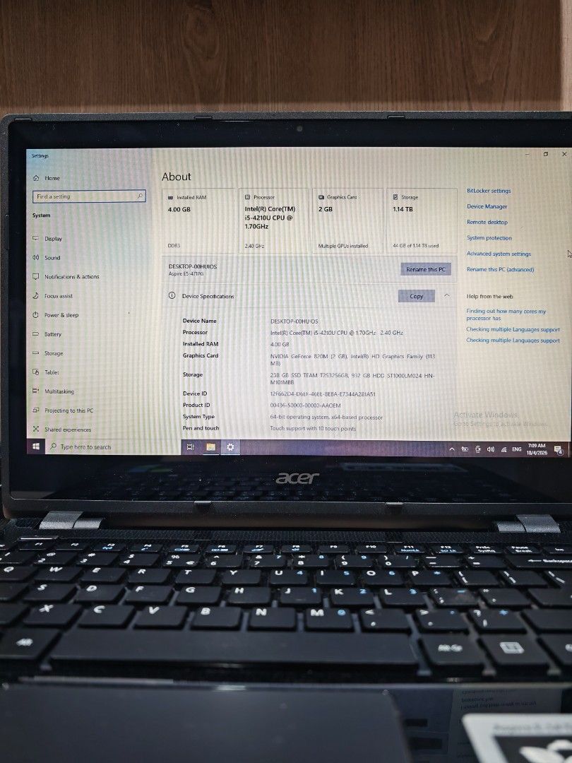 Acer laptop445171362893015044