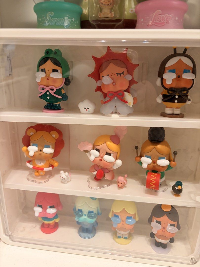 Assorted POPMART figurines (Category: Designer & Blind Box Toys) located in Las Pinas. Submitted by olivem (Listing ID 1432955925, Image 1). Description: - Collection of Labubu and CryBaby - Each comes with original box and cardo.