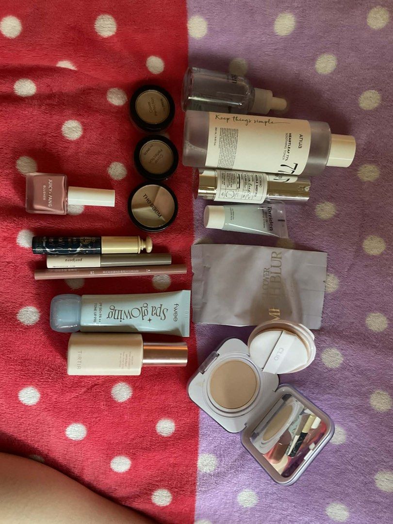 AUTHENTIC MAKE UP & SKINCARE TAKE ALL (Category: Makeup) located in Pasig City. Submitted by bili_nakayo (Listing ID 1432878744, Image 1). Description: All items in the picture will be included. All of the products are like 75% to 90% Full of product pa. Some bought in olive young in Korea, some brought from authentic shop in shpe. Original price of this whole bunch would easily be over 3k already. No lowballing. RFS: don’t like them on my skin .
