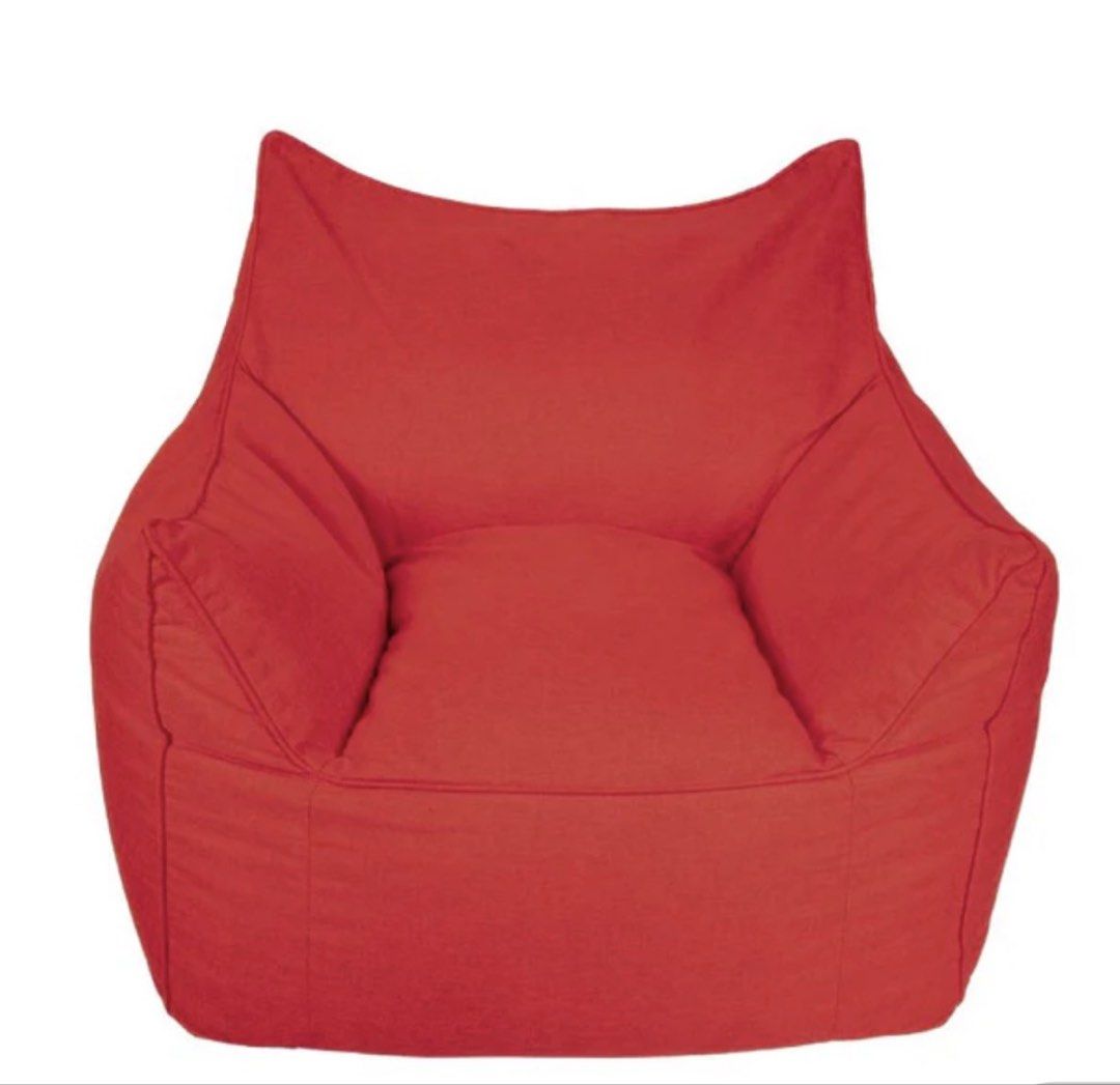 Bean Bag (Category: Chairs) located in Las Pinas. Submitted by Mkdot (Listing ID 1432837093, Image 1). Description: Buy 2 bean bags (red and grey), Get 1 ottoman (red) = P3,000 1 bean bag (39.5x32x28.5) =1,500 1 ottoman (13x20x20) =800 Original price: Bean bag = 4,800 Ottoman = 1,649 Beanie MNL - Danny Basic Sofa Bean Bag Specifications: Height: 78cm Width: 80cm Length: 97cm Floor to Seat: 13” Weight: 6.5kls Materials: Linen Cover Fillers: Styro-