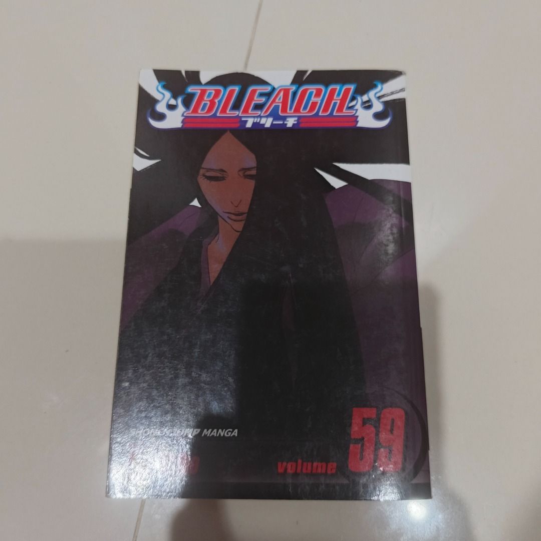 BLEACH Volume 59 (English) (Category: Comics & Manga) located in Caloocan City. Submitted by punkodiv (Listing ID 1432964647, Image 1). Description: Bought from Fully Booked Location: NCR Mode of Payment: GCash (payment first) Mode of Delivery: J&T or Lalamove (buyer shoulders the shipping fee), or meet-ups within NCR Condition: 9/10 no missing pages, minimal wear, properly stored, slight yellowing.