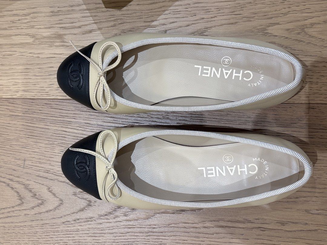 Chanel cap-toe ballet flats size 6 (Category: Flats & Sandals) located in Quezon City. Submitted by herluxe_official (Listing ID 1432811298, Image 1). Description: Used only once Complete inclusions Dustbag , cards tags and paperbag COD delivery so you can check the shoes first .