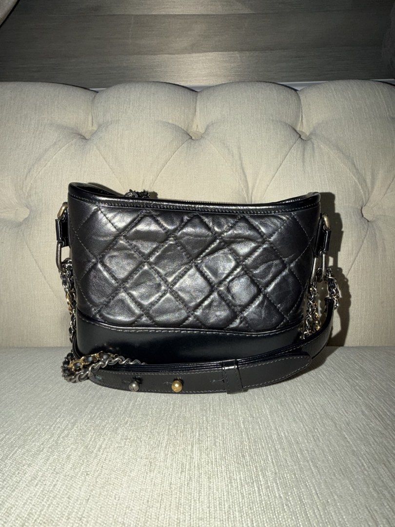 Chanel Gabrielle black hobo bag (Category: Luxury Bags & Wallets) located in Quezon City. Submitted by icequizon (Listing ID 1432845743, Image 3). Description: 100% authentic Includes dust bag only (lost the card) Excellent condition Slightly negotiable .