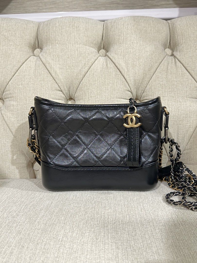 Chanel Gabrielle black hobo bag (Category: Luxury Bags & Wallets) located in Quezon City. Submitted by icequizon (Listing ID 1432845743, Image 2). Description: 100% authentic Includes dust bag only (lost the card) Excellent condition Slightly negotiable .