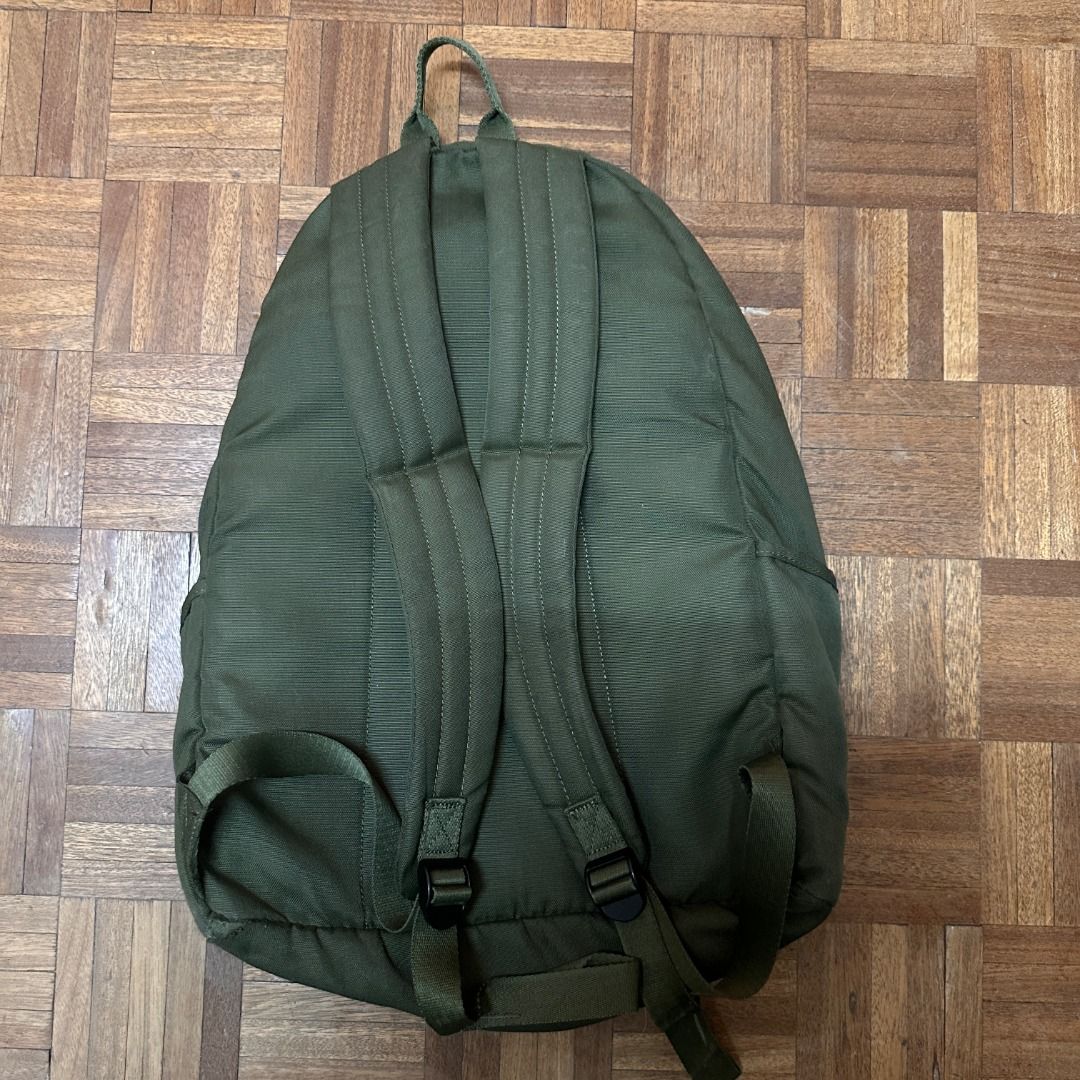 Converse Backpack Olive Green (Category: Backpacks) located in Angeles City. Submitted by kevinsdecluttering (Listing ID 1432823422, Image 1). Description: - ORIGINAL Olive green Converse backpack - Main compartment and front pocket - Green interior lining - Adjustable shoulder straps - Durable fabric - Converse brand tag Honest Issue: Small tear in the inside lining. Can send pictures if you want. 8/10 Condition. Slightly negotiable.