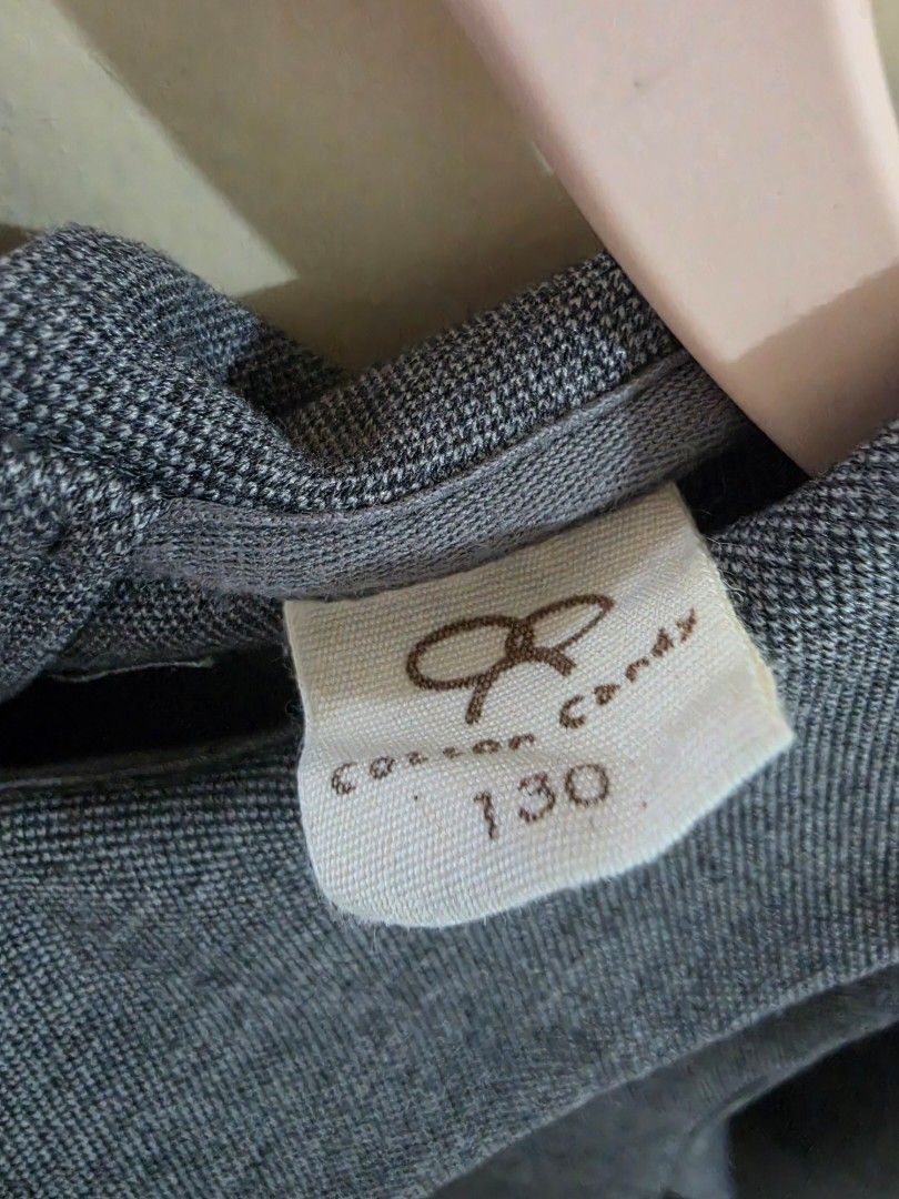 Cotton Candy Gray Lomg Sleeves Size 130 (Category: Babies & Kids Fashion) located in Manila. Submitted by dshopco (Listing ID 1432803767, Image 3). Description: Gray jacket from Cotton Candy - Size 130 - Round collar - Long sleeves - Two blue buttons - Ruffle detail on the front Color may vary vs actual due to lighting. Please manage expectations as this preloved..