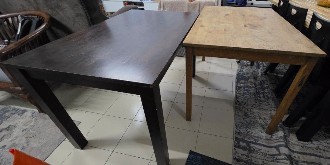 DINING TABLE (Category: Tables & Sets) located in Putrajaya. Submitted by hasnira.46 (Listing ID 1432939371, Image 1). Description: 2 table 4-6 seater table only condition 7/10.