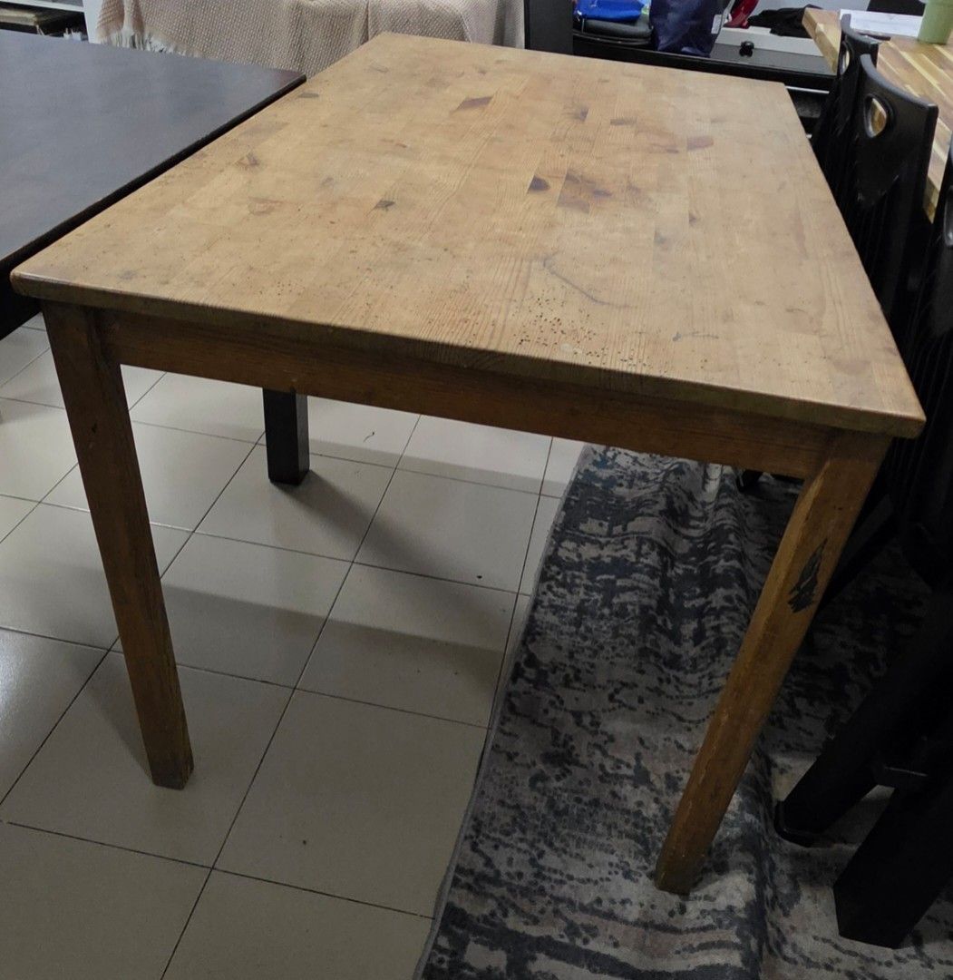 DINING TABLE (Category: Tables & Sets) located in Putrajaya. Submitted by hasnira.46 (Listing ID 1432939371, Image 2). Description: 2 table 4-6 seater table only condition 7/10.