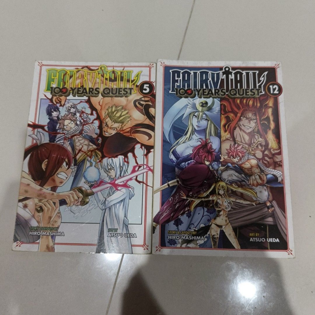 Fairy Tail 100 Years Quest Manga Volume 5 & 12 (Category: Comics & Manga) located in Caloocan City. Submitted by punkodiv (Listing ID 1432966539, Image 1). Description: Fairy Tail 100 Years Quest manga Volumes 5 and 12 Bought from Fully Booked Location: NCR Mode of Payment: GCash (payment first) Mode of Delivery: J&T or Lalamove (buyer shoulders the shipping fee), or meet-ups within NCR Condition: 9/10 no missing pages, minimal wear, properly sto