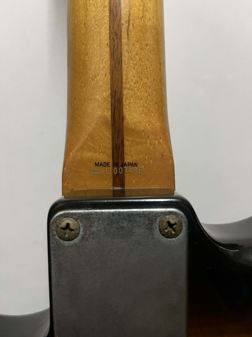 Fender Stratocaster Made in Japan 1990's (Category: Musical Instruments) located in Manila. Submitted by emanp1963 (Listing ID 1432923118, Image 3). Description: Frequency of use is very low over a period of 27 years. Bought for Christian Worship Prayer Meetings. With minor issues..