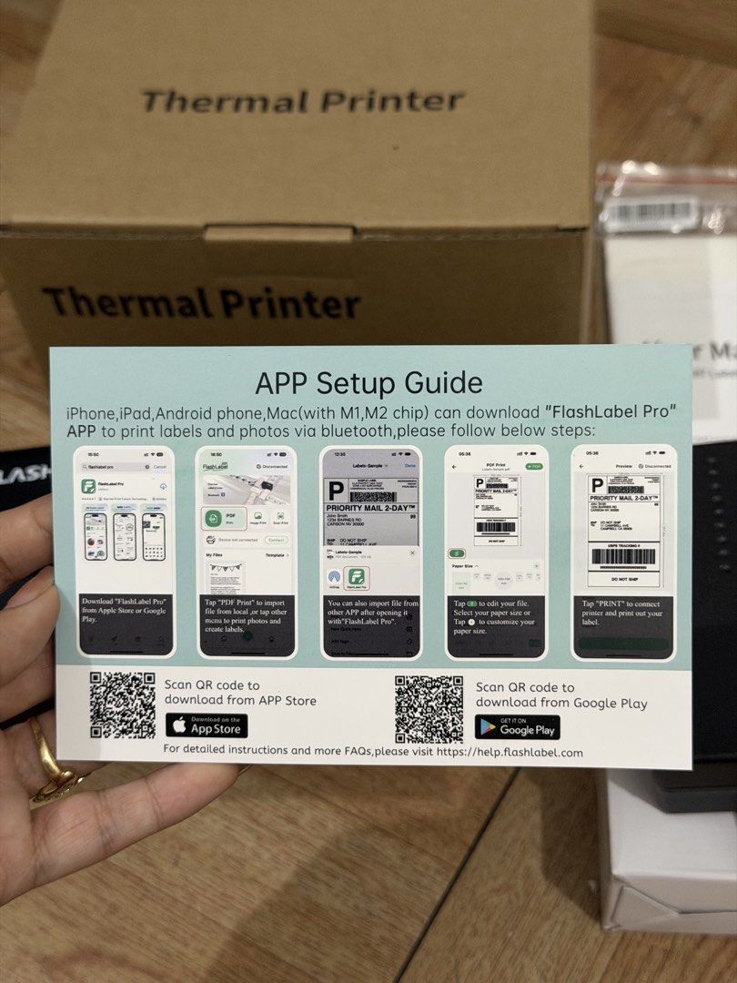 Flashlabel A6 Waybill Thermal Printer Bluetooth (Category: Printers, Scanners & Copiers) located in Makati City. Submitted by apricooutdoors (Listing ID 1432878413, Image 3). Description: .
