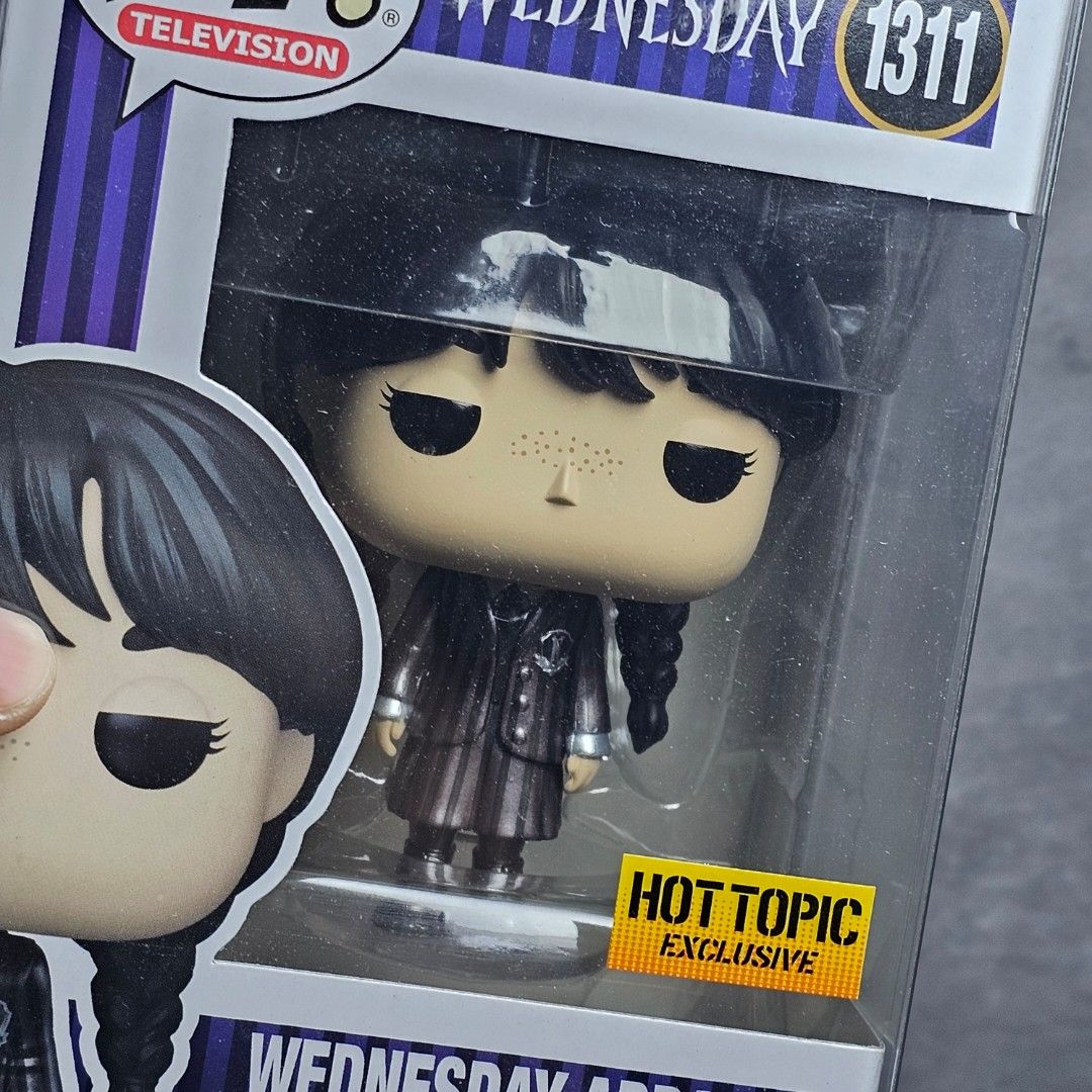 Funko Pop! Wednesday Hot Topic with 0.5mm Protector (Category: Designer & Blind Box Toys) located in Valenzuela. Submitted by tquest (Listing ID 1432980295, Image 2). Description: Funko Pop! Wednesday Hot Topic with 0.5mm Protector PLEASE READ TILL END‼️ For more info about us & scheduled meetups: https://toykyoquest.carrd.co/ 💰Price: 1,450 (Shipping included thru J&T within PH /LBC within NCR or Luzon) 📦Condition: New / Noob - Never out of the
