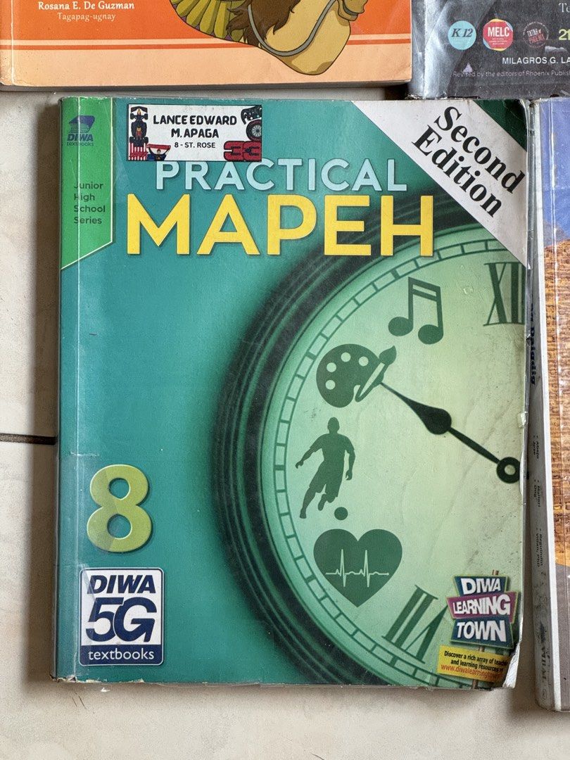 Grade 8 Books (Category: Textbooks) located in Valenzuela. Submitted by mga_abubot (Listing ID 1432831371, Image 2). Description: Minimal to no writings Has highlights for take all only - 3,500.