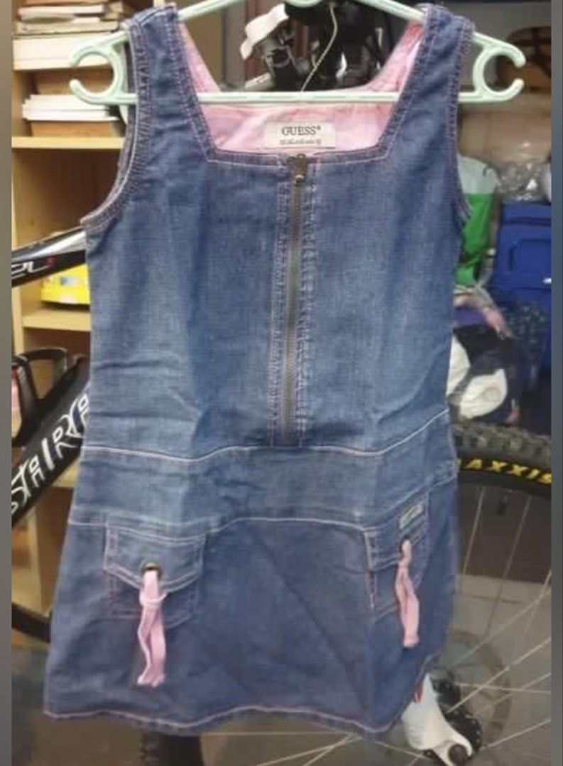 Guess Denim Dress (Category: Dresses) located in Cabadbaran. Submitted by KsGoodFind (Listing ID 1432865289, Image 1). Description: - Guess denim dress - Zip-up front - Square neckline - Sleeveless - Pink accents and lining - Two front pockets - Guess logo detail -fits 2-3 yrs old.