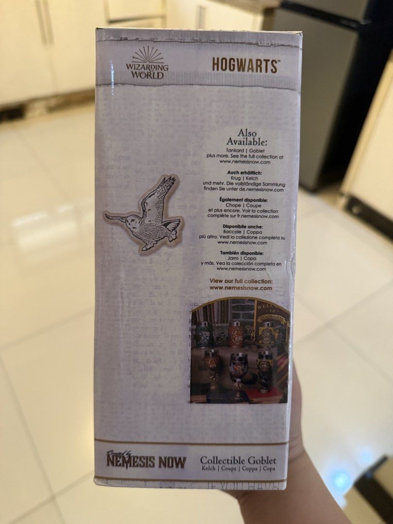 Harry Potter Hogwarts Collectible Goblet (Category: Vintage Collectibles) located in Paranaque City. Submitted by preloveditems111 (Listing ID 1432867294, Image 3). Description: - Harry Potter collectible goblet - Highly detailed, hand-painted design - Removable stainless steel insert - Made of durable polyresin - Box shows other designs in the collection - Made by Nemesis Now.
