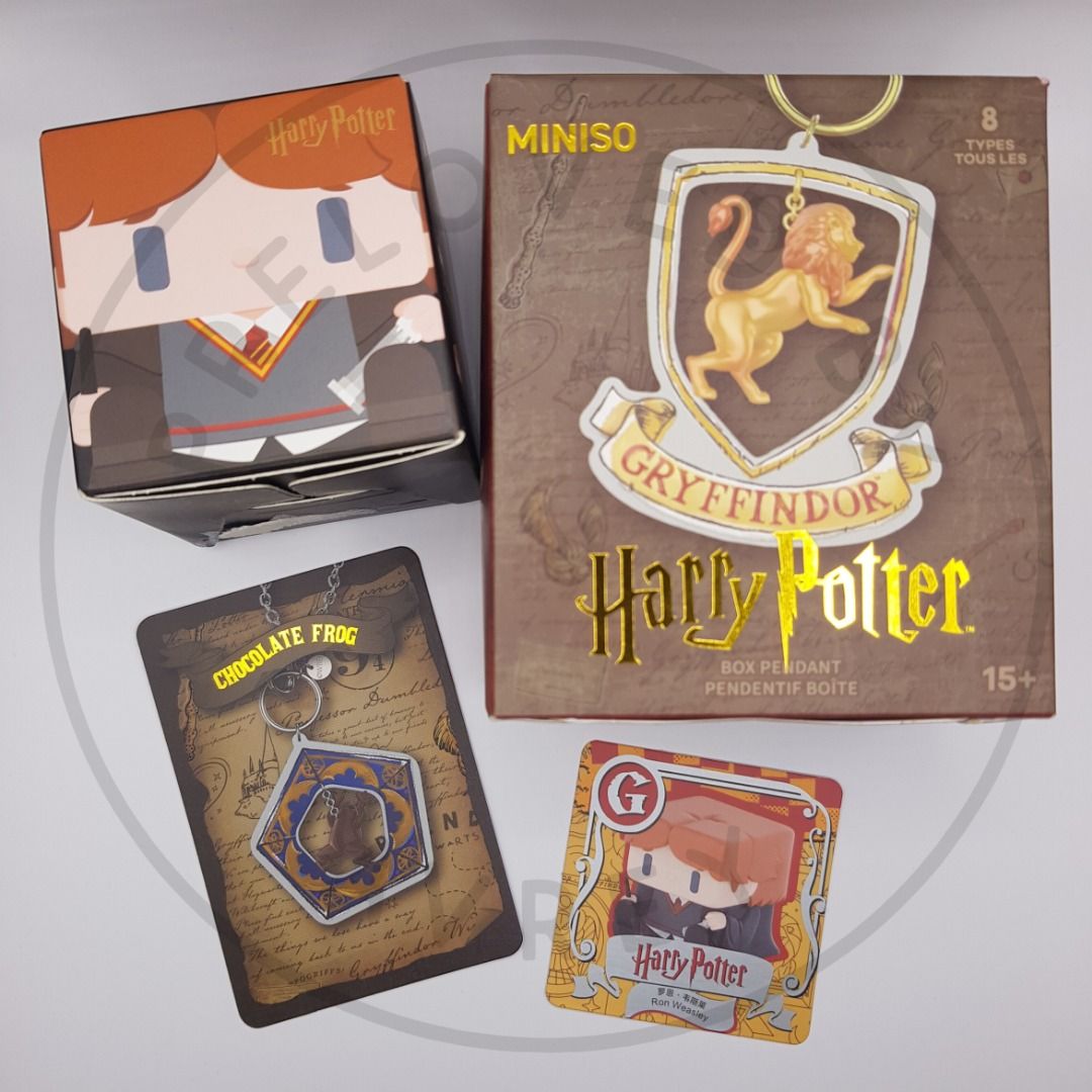 Harry Potter POP CUBE + Harry Potter Chocolate Frog Keychain SET (Category: Western Merchandise) located in Lipa City. Submitted by prelovedbyavrey (Listing ID 1432962347, Image 2). Description: SOLD AS SET ONLY - Harry Potter Chocolate Frog Keychain - Ron Weasley Figure (Hogwarts Uniform) - Ron Weasley Card.
