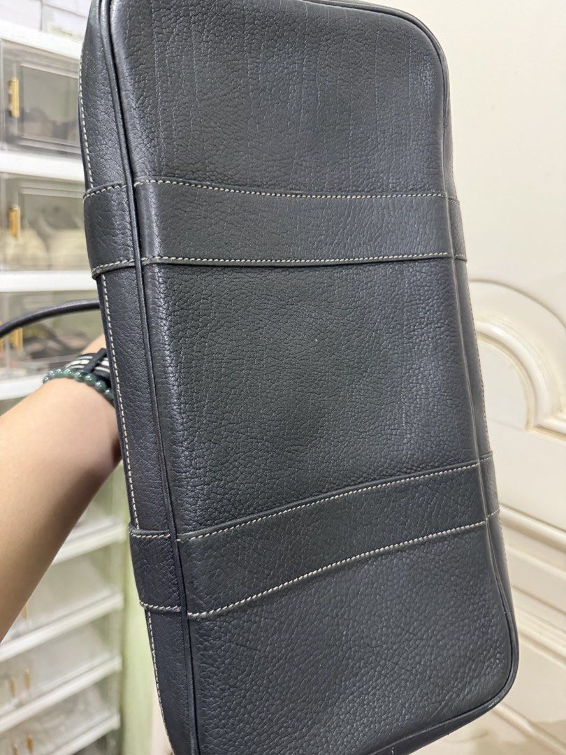 Hermes Garden Party 30 (Category: Luxury Bags & Wallets) located in Manila. Submitted by personalprelovedmnl (Listing ID 1432928568, Image 3). Description: - Black tote bag - Leather trim and handles - Snap closure - Leather detailing on the bottom - Shows wear and tear.