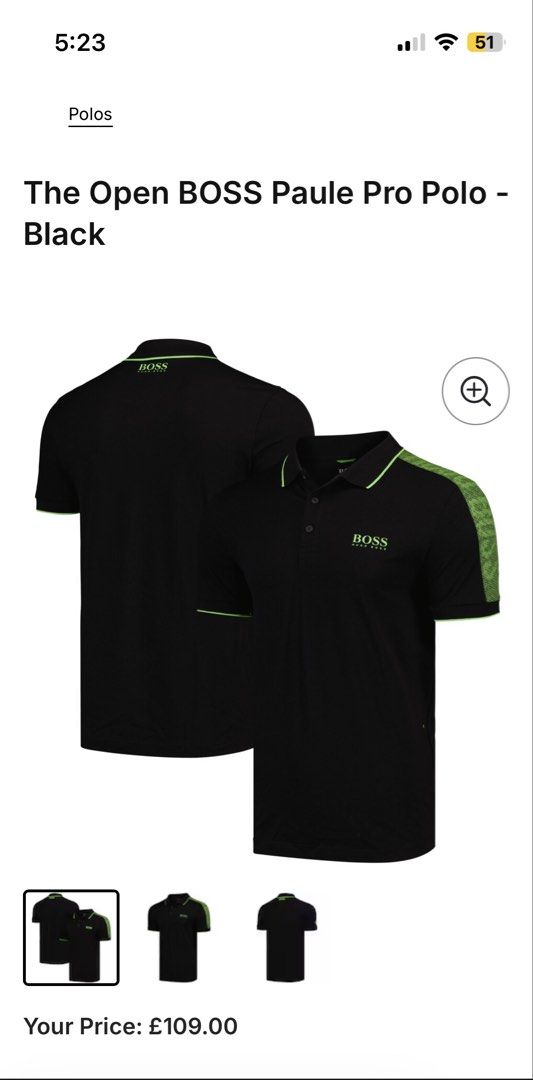 Hugo BOSS Paule Pro Polo - Black (Category: Tshirts & Polo Shirts ) located in Leyte. Submitted by adolfo001 (Listing ID 1432895314, Image 2). Description: Hugo Boss Paule Pro 3XL Slim Fit 25 x 30 Dimes Issue : Run last pic (Not Noticeable).