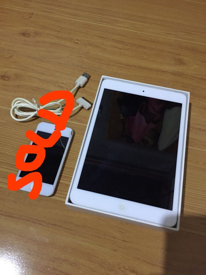 Ipad mini (Category: iPad) located in Sorsogon. Submitted by honnie_gonlie (Listing ID 1201163912, Image 1). Description: Sale! Ipod touch 4th gen ( SOLD ) Cracked srceen Still work camera Charger included 8gb Ipad mini price 500 Issue: forgot password/iCloud Work touch finger Screen lcd with blurry No charger 128gb Payment: GCASH Shipping: J&T Lp already.